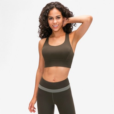 Anna-Kaci Active Women's Racerback Sports Bra with Wide Straps and Stretchy Supportive Fit