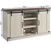 TIRAMISUBEST Farmhouse TV Stand for 50-60 Inch TVs - Rustic Wood Entertainment Center with Storage Cabinet & Open Shelves - 2 of 4