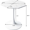 Octagonal Marble Coffee Table, Mid-Century Modern Tulip Dining Table for Living Room or Office - 2 of 4