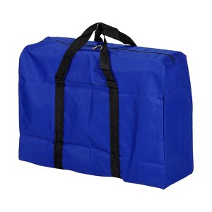Unique Bargains Foldable Storage Totes with Zipper for Bedding Clothes 1 Pcs Blue - 1 of 4