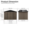 NicBex 8x6 FT Outdoor Storage Shed with 2 Integrated Punched Vents,Metal Outdoor Shed with Apex Roof,Storage Sheds for Garden - 3 of 4