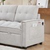 78.75" Convertible L-Shaped Sleeper Sectional Sofa with USB Charging - 3 of 4