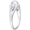 EVERLY JEWELRY |Freshwater Multi-color Option Pearl and Diamond Sterling Silver Ring. - 2 of 4