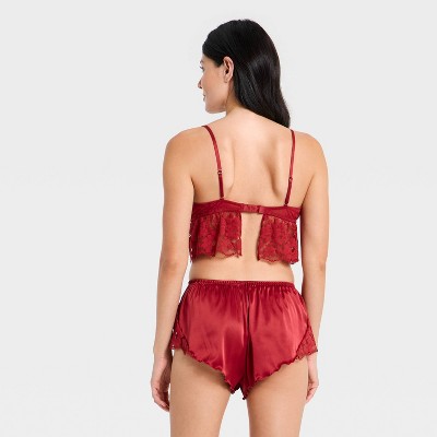 Women's Satin & Lace Lingerie Set - Auden