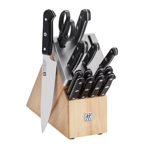 ZWILLING Gourmet 15-pc Self-Sharpening Knife Set - Ash Wood : Target