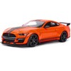 2020 Ford Mustang Shelby GT500 Orange with Black Stripes "Special Edition" 1/18 Diecast Model Car by Maisto - 2 of 3