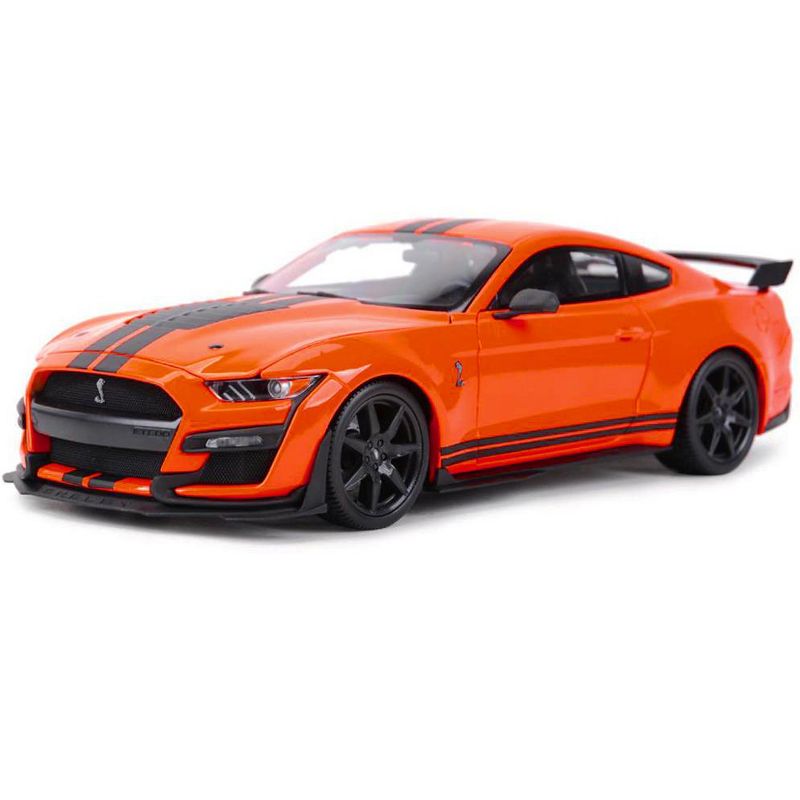 2020 Ford Mustang Shelby GT500 Orange with Black Stripes "Special Edition" 1/18 Diecast Model Car by Maisto, 2 of 4