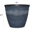 Classic Home and Garden Indoor/Outdoor Round Corinthian Resin Flower Pot Planter - 4 of 4