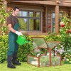Costway Double Box Garden Wooden Green House Cold Frame Raised Plants Bed Protection - 2 of 4