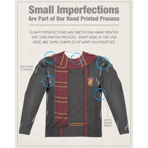 Men's Harry Potter Gryffindor Thin Scarf Long Sleeve Costume T-Shirt - 1 of 4