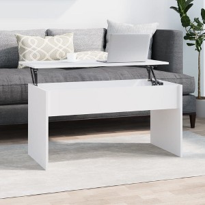 vidaXL Coffee Table White Engineered wood Medium-sized - 1 of 4