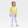 Grayson Mini Toddler Girls' Ciao French Terry Sweatshirt - Yellow - 4 of 4