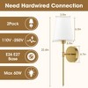 SUGIFT Set of 2 Modern LED Wall Lights Contemporary Wall Sconces for Home - 3 of 4