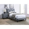 NicBex Twin/Full Size Upholstered Platform Bed Frame with Adjustable Headboard,Modern Velvet Tufted Headboard,No Box Spring Needed,Easy Assembly - 3 of 4