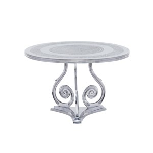 Traditional Aluminum Coffee Table Silver Fox - Olivia & May: Elegant Indoor, No Assembly Required - 1 of 4