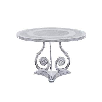 Traditional Aluminum Coffee Table Silver Fox - Olivia & May