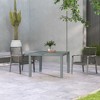 Outsunny Extendable Patio Table for 6-8 People, Aluminum Frame Rectangle Outdoor Dining Table, for Backyard, Dark Gray - 2 of 4