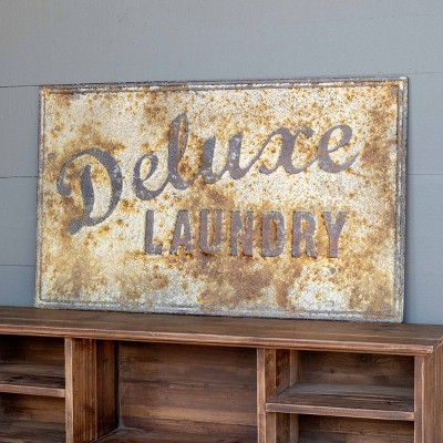 Park Hill Collection Aged Metal Deluxe Laundry Sign