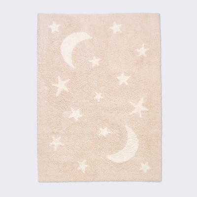 4'x6' Area Rug - Moons and Stars/Cream - Cloud Island™