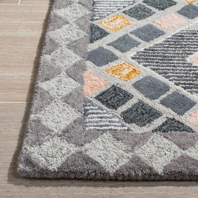 Gray and Gold Hand-Tufted Wool 8' x 10' Area Rug
