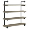 Vynxaria Black Decorative Wall Shelf with Industrial Pipe Design - 3 of 4