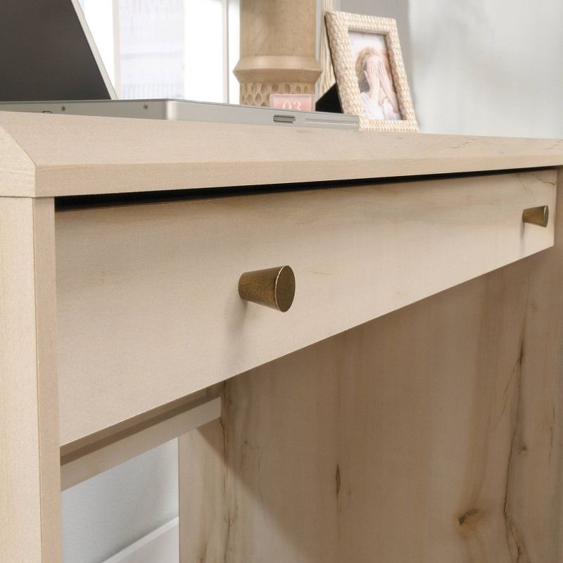 Willow Place Single Ped Desk Pacific Maple - Sauder: Executive Style, Keyboard Shelf, File Storage, MDF Construction, 6 of 9