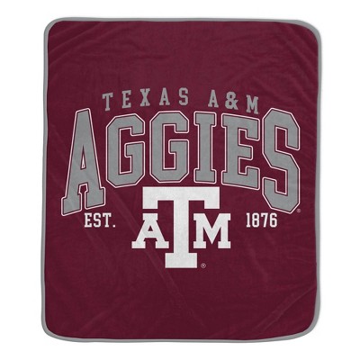 NCAA Texas A&M Aggies Vintage Arch Block Flannel Fleece Blanket