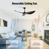 Wanze of Ocean 38 in. Modern Black Indoor 6-Speed Balck Blades Downrod Mount Ceiling Fan with Remote and 3-Size Adjustable Downrods - 4 of 4