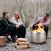 20.5" Smokeless Fire Pit with Air Switch, Wood Burning Portable Stainless Steel Outdoor Firepit with Removable Stand and Ash Pan - 3 of 4