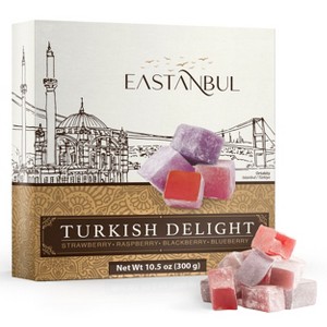 Eastanbul Turkish Delight Candy w/ 4 Forest Berries Flavors, Lokum, 10.5 oz - 1 of 4