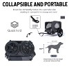 Racxily Outdoor Heavy Duty Collapsible Pet Bike Trailer with Wheels & Universal Hitch Foldable Dog/Cargo Carrier Cart for Bicycles - 4 of 4