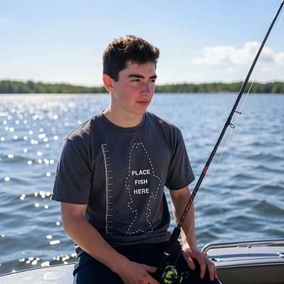 Мужские футболки Crazy Dog T-Shirts, Inc. Mens Fish Ruler T Shirt Funny Fishing Measurement Tee - Crazy Dog Men's T Shirt Gift for Dad Navy S — фото 3
