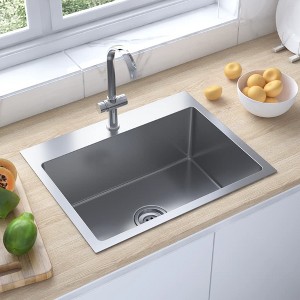 vidaXL Handmade Kitchen Sink Stainless Steel - 1 of 4