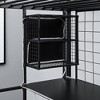 Mshliw Full Size Metal Loft Bed with Desk, Wardrobe, Storage Staircase, Shelves and LED Light, Space-Saving Workstation Bed - 2 of 4