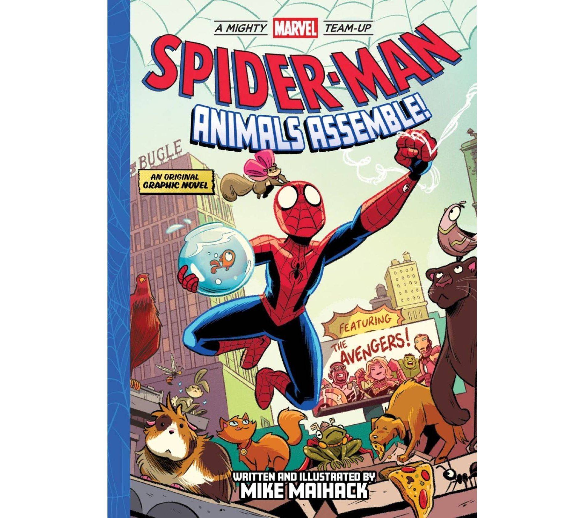 Spider-Man: Animals Assemble! (A Mighty Marvel Team-Up): An Original Graphic Novel (Volume 1) - by Mike Maihack (Boardbook)