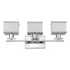Chloe Lighting Trilluminate Contemporary 3 Light Chrome Finish White Opal Glass Bath Vanity Wall Fixture 24"Wide - 2 of 4