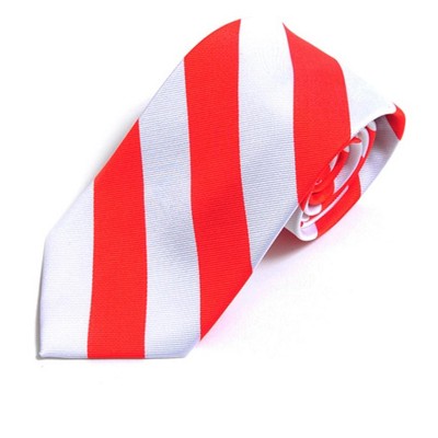 Men's College Striped Colored Silk Long Or X-Long Neck Tie