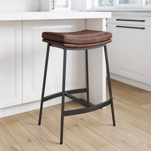 Cushioned saddle bar stools hot sale