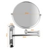 ARTLOGE 8 Inch Two-Sided Swivel Wall Mount Makeup Mirror Chrome Vanity Bathroom Shaving Mirror - 2 of 4