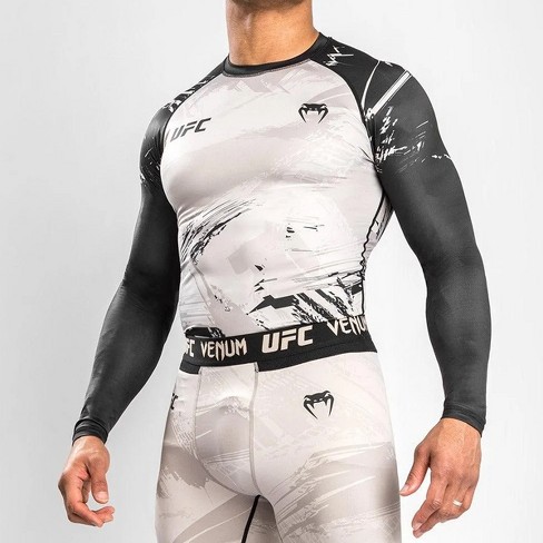 UFC Venum Authentic Fight Week 2.0 Men’s Long Sleeve T-Shirt - Sand/Black