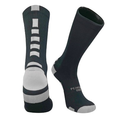 Pearsox Bolt Basketball Football Volleyball Crew Socks - Black, White