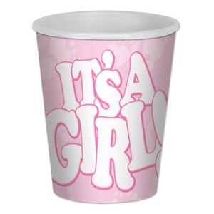 Beistle It's A Girl! Beverage Cups, 9 Oz, 3 packs of 8 cups (24/Pkg) Multicolored - 1 of 1