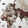 HomeRoots 35" X 59" Brown and Beige Wood World Map Hanging Dimensional Sculpture - 4 of 4