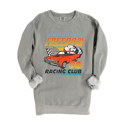 Simply Sage Market Women's  Garment Dyed Graphic Sweatshirt Freedom Racing Club
