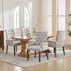 KTMBDW Tufted Upholstered Dining Chairs, Curved Solid Wood Legs with Padded Seat - 4 of 4