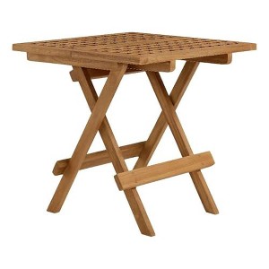 Modway Vienna Outdoor Patio Teak Wood Side Table - 1 of 4