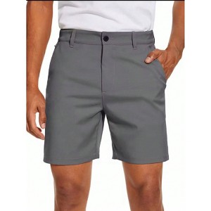Mens Stretch Fit Shorts For Summer Active/Lounge With Back Side Zipper - 1 of 4