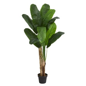 Nearly Natural 4’ Double Stalk Banana Artificial Tree - 1 of 1