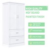 64"H Tall Cabinet Bathroom Storage Cabinet Bookcase with Drawers and Adjustable Shelf for Bathroom, Kitchen, Office or Living Room-ModernLuxe - 4 of 4