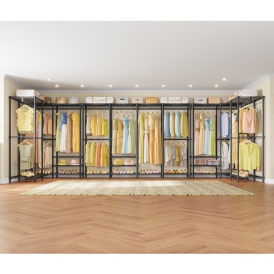 VIPEK V40 Plus Extra Large Black Iron Clothes Rack with Adjustable Shelves